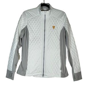 Zero Restriction Womens Sz M White 2024 Presidents Cup Sydney Quilted USA Golf